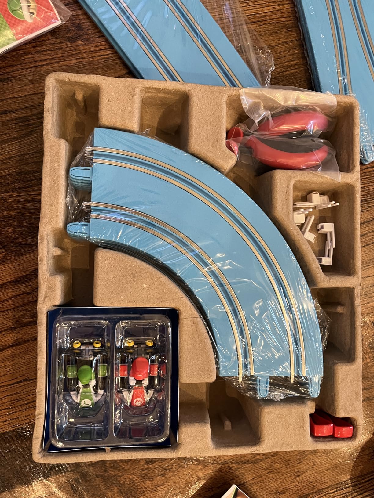 Carrera First Nintendo Mario Kart Slot Car Race Track - Includes 2 Cars: Mario and Luigi and Two-Controllers - Battery-Powered Beginner Set for Kids Ages 3 Years and Up, 20063028 customer photo 1