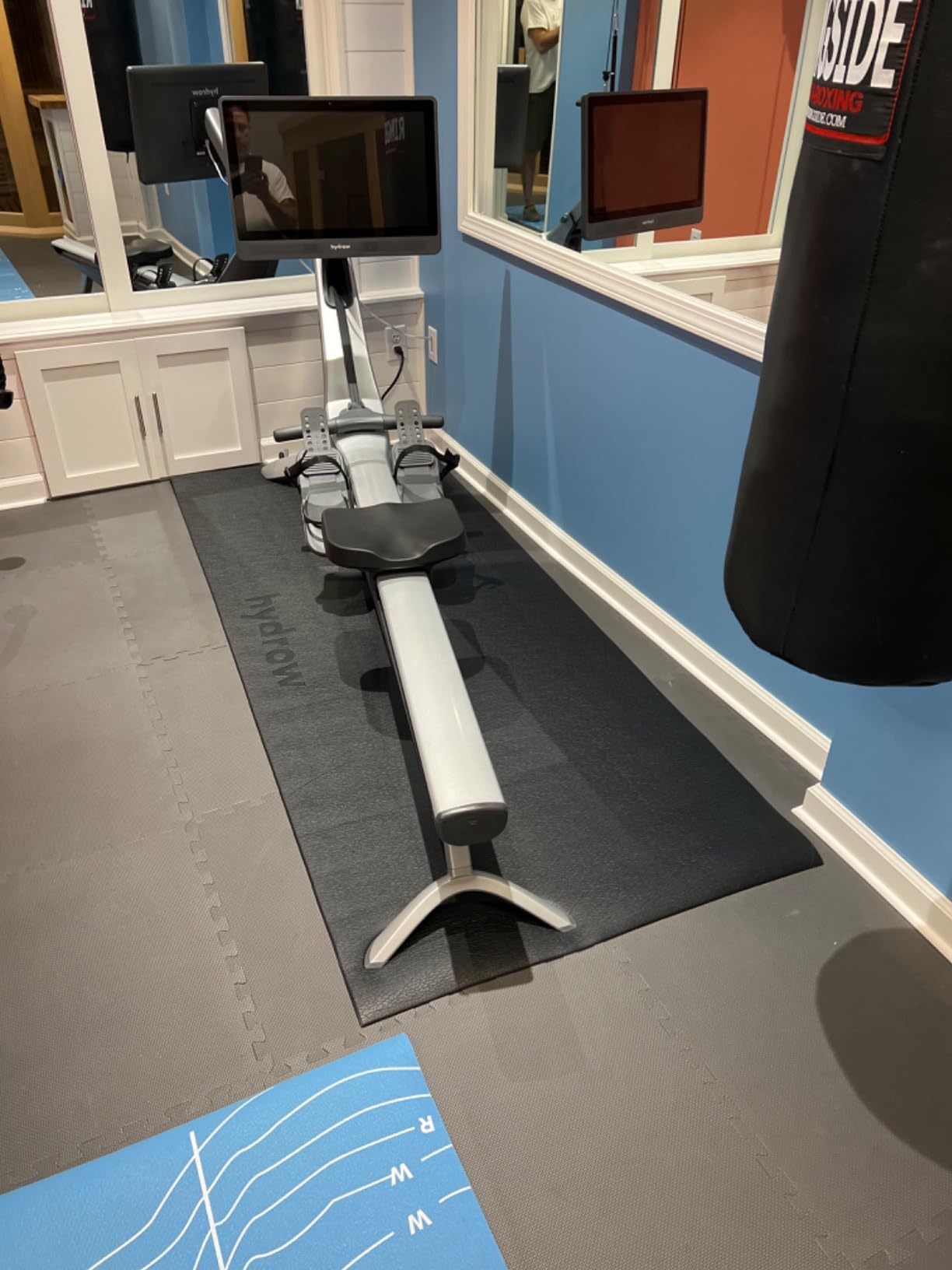 Hydrow Under Machine Mat for Exercise Equipment, Non-Slip Exercise Mat for Stability and Floor Protection, Suitable for Rowing Machine, Treadmill, Bike and Home Workout customer photo 2