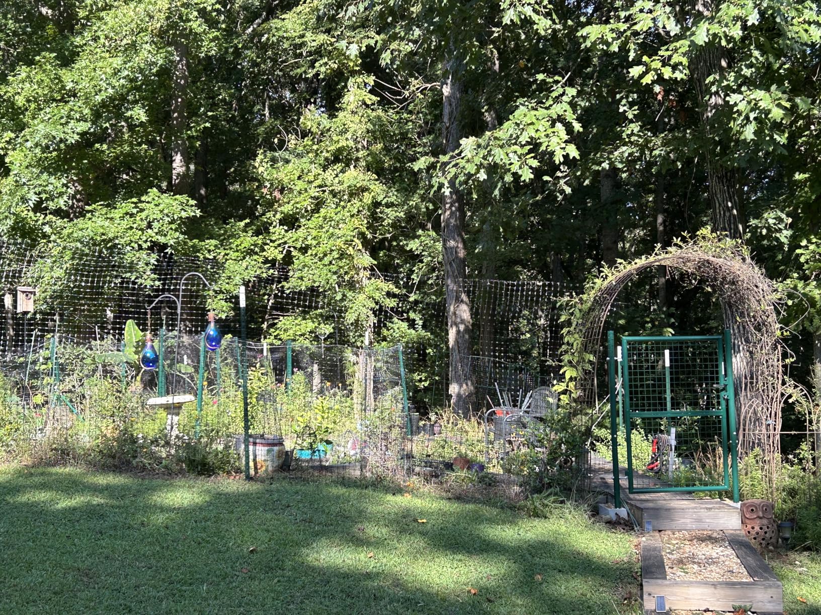 vidaXL Fence Gate Steel 39.4x49.2 Green customer photo 1