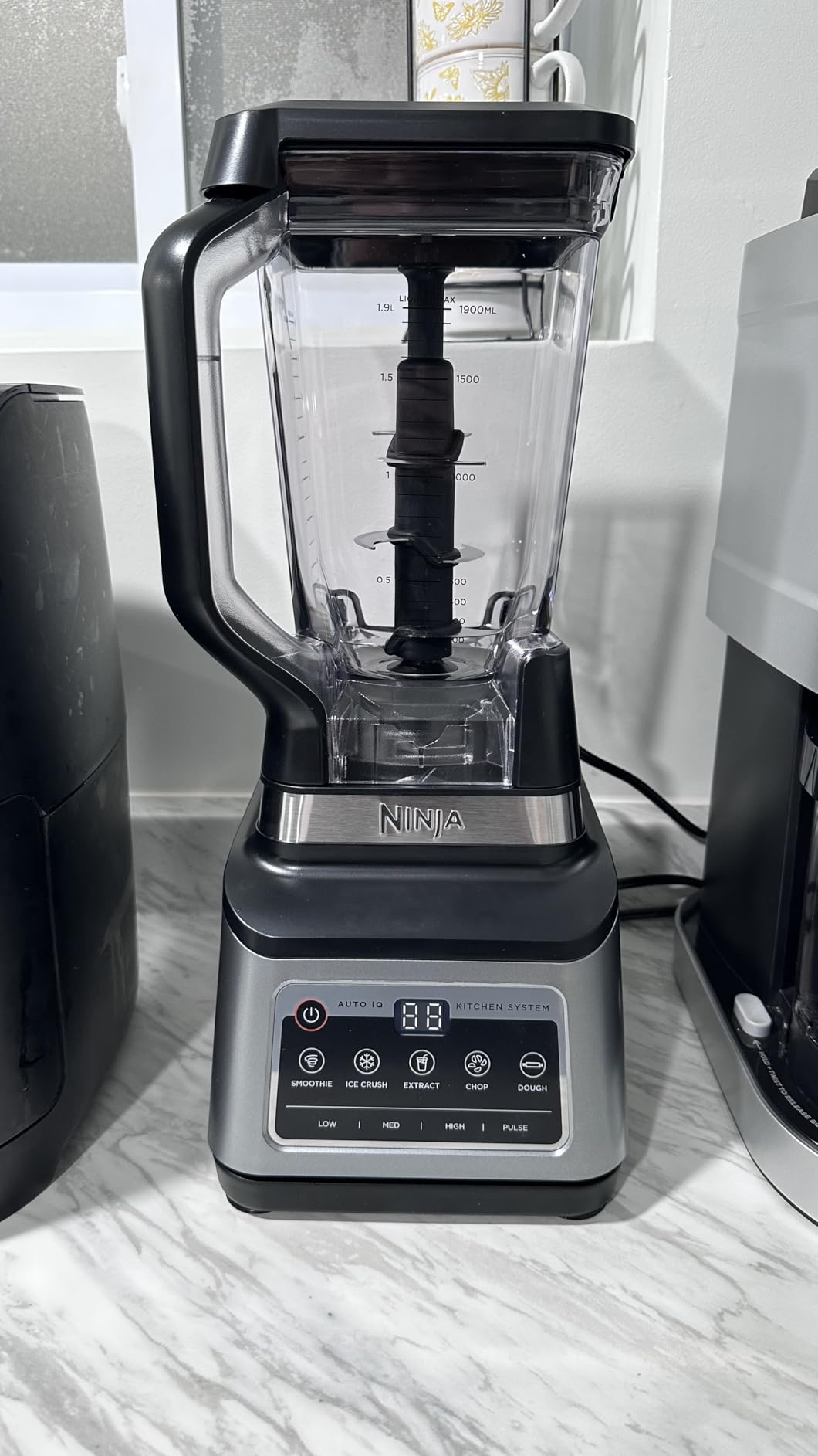 Ninja BN801 Professional Plus Kitchen System, 1400 WP, 5 Functions for Smoothies, Chopping, Dough & More with Auto IQ, 72-oz.* Blender Pitcher, 64-oz. Processor Bowl, (2) 24-oz. To-Go Cups, Grey customer photo 1