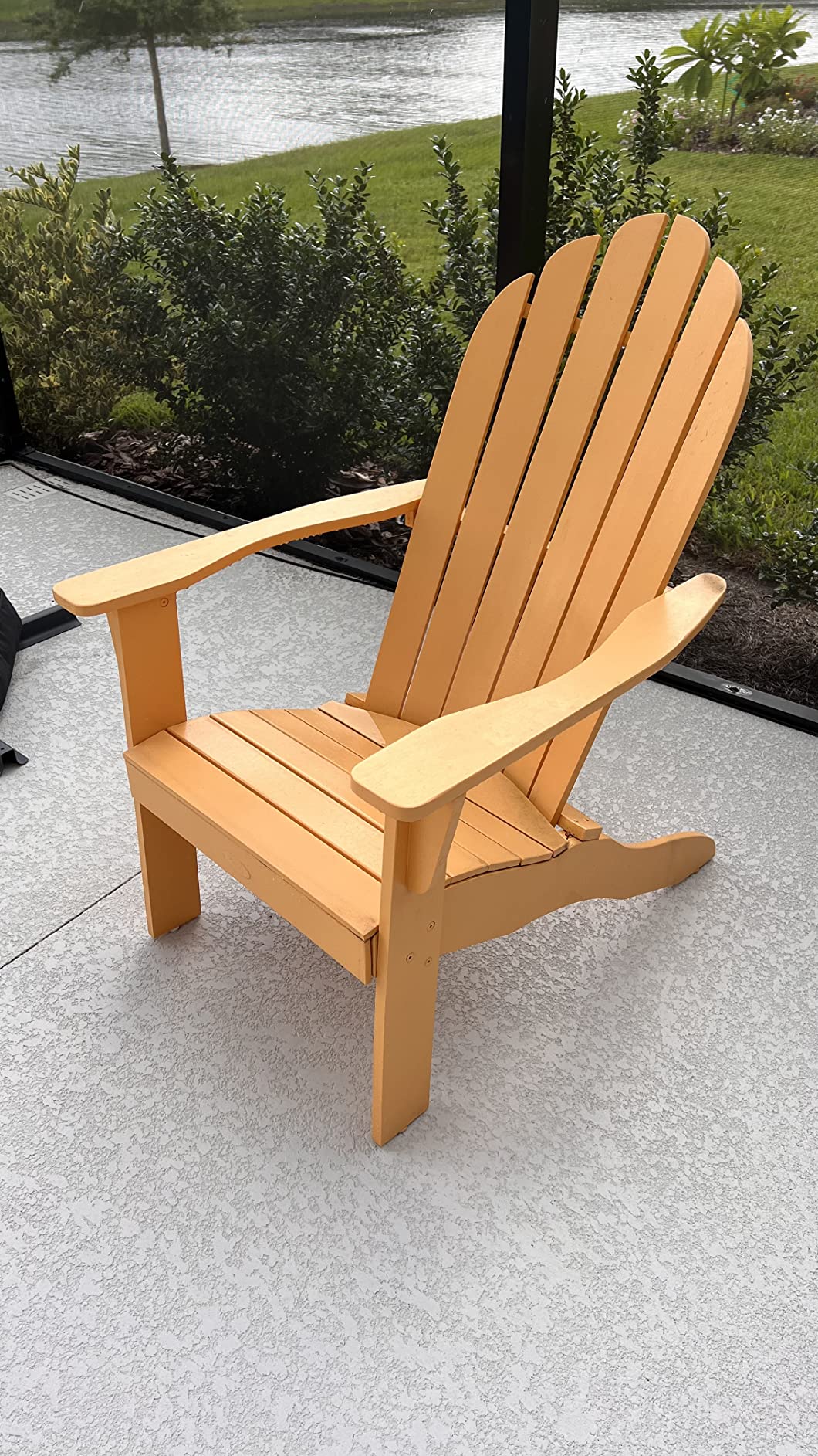 Adirondack Chair Acacia Wood Outdoor Chairs with 400 lbs Weight Capacity, Natural customer photo 1