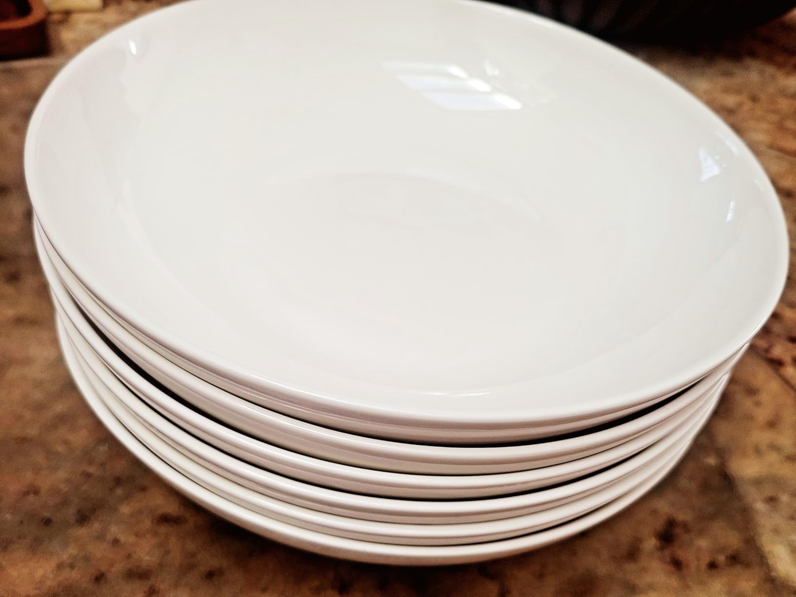 DeeCoo 7 Pack Porcelain Pasta Bowls Ceramic, Large Serving Bowl, Wide and Shallow, Set 8.3 Inch - 30 Ounce - for Pasta, Salad, Cereal, Soup & Microwave & Dishwasher Safe customer photo 2