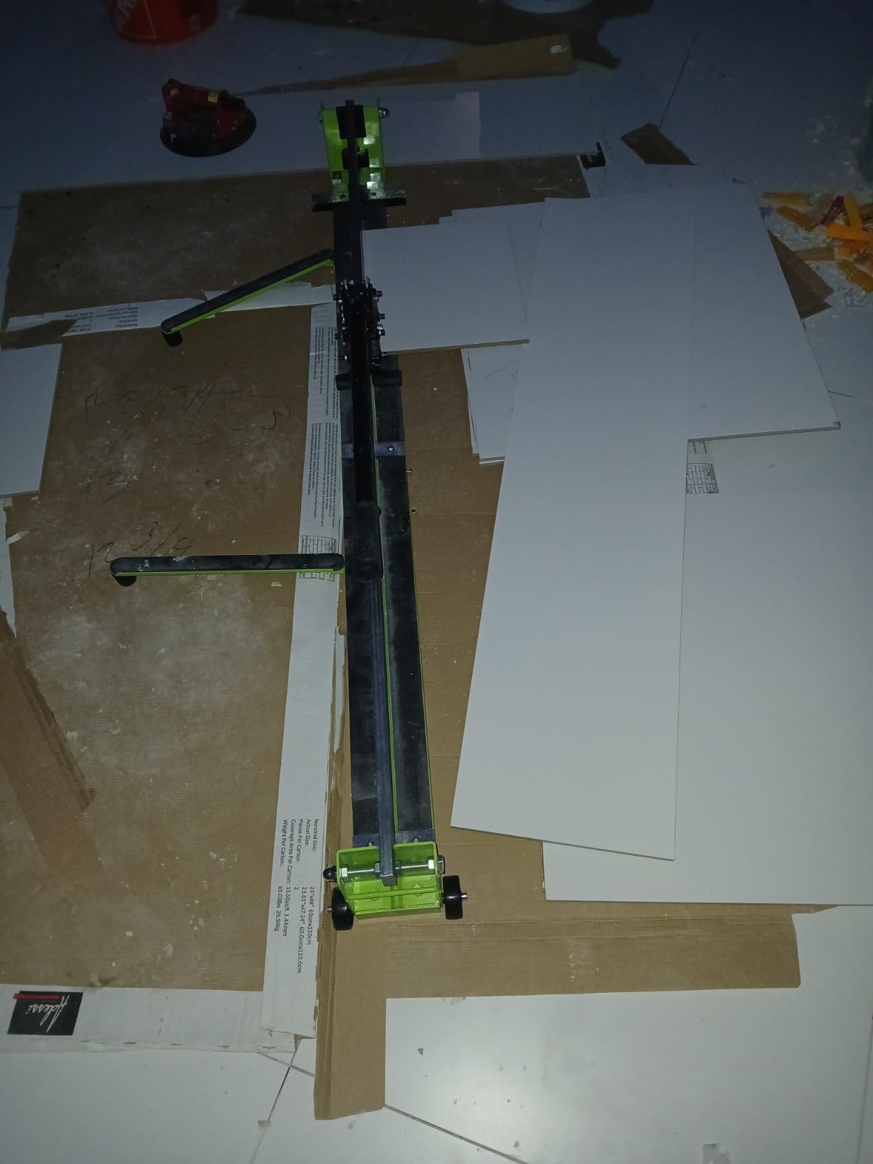 Tile Cutter 48 Inch, Manual Tile Cutter All-Steel Frame,Tile Cutting Machine w/Laser Guide and Bonus Spare Cutter,Tile Cutter Hand Tool for Precision Cutting Porcelain Ceramic Floor Tiles customer photo 2