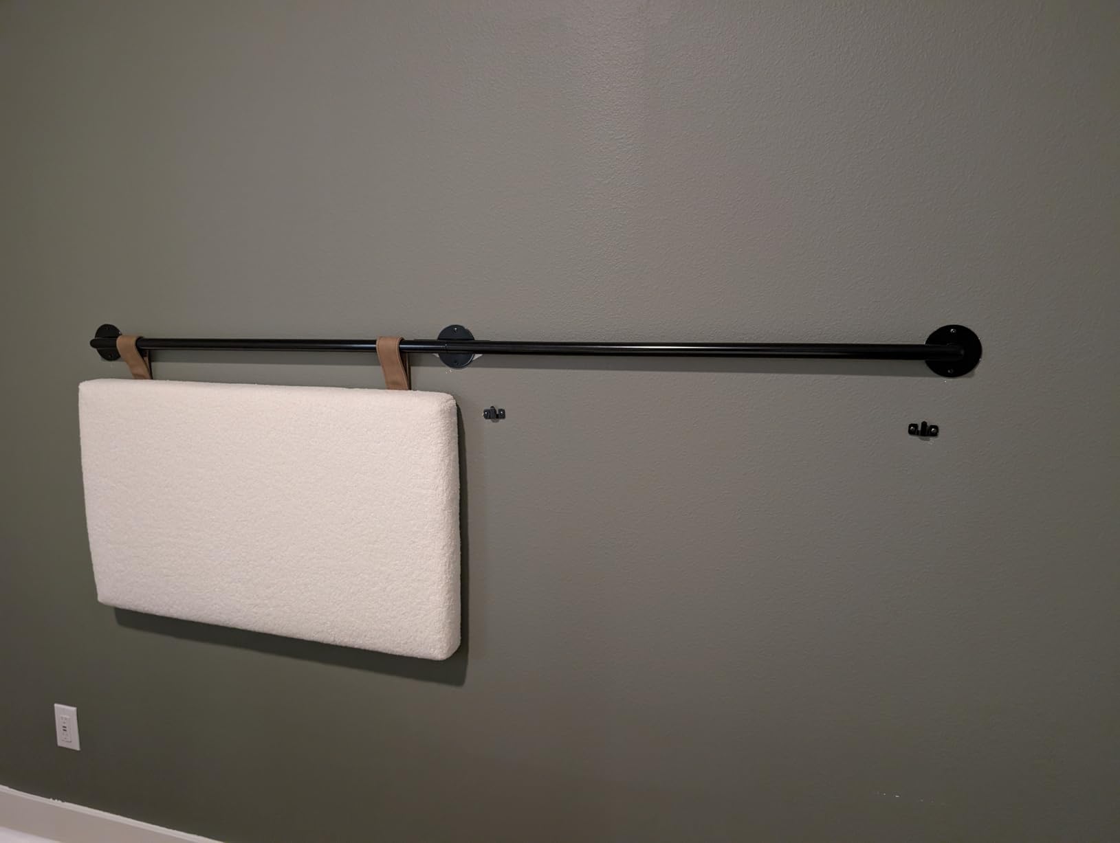 Nathan James Harlow Modern Wall Mount Hanging Headboard, King, Brown Faux Leather customer photo 2