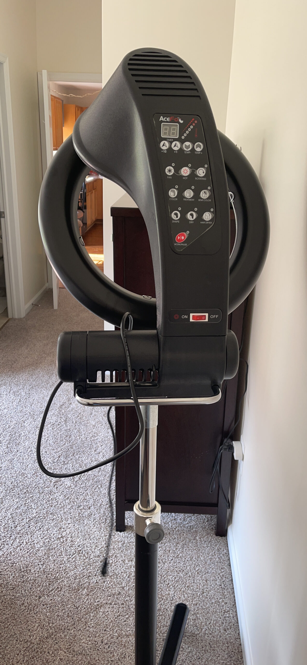 AceFox Stand Hair Dryer, Orbiting Rotating Hair Processor, Hair Dryer Accelerator, Perm Styling customer photo 1