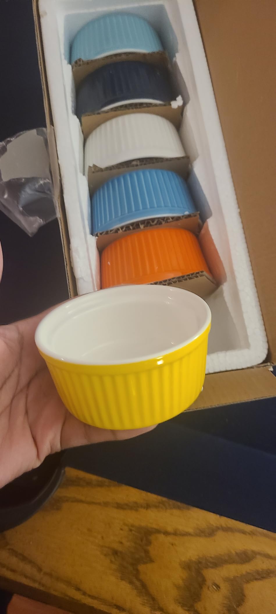 Bellemain 4 oz Porcelain Mini Bowls | Ramekins, Custard Cups, Mini Cheesecake Pans, Small Baking Dish, Dipping Sauce Bowls, Small Casserole Dishes, Ramekins Oven Safe to 500F, Set of 6 (Multi) customer photo 1