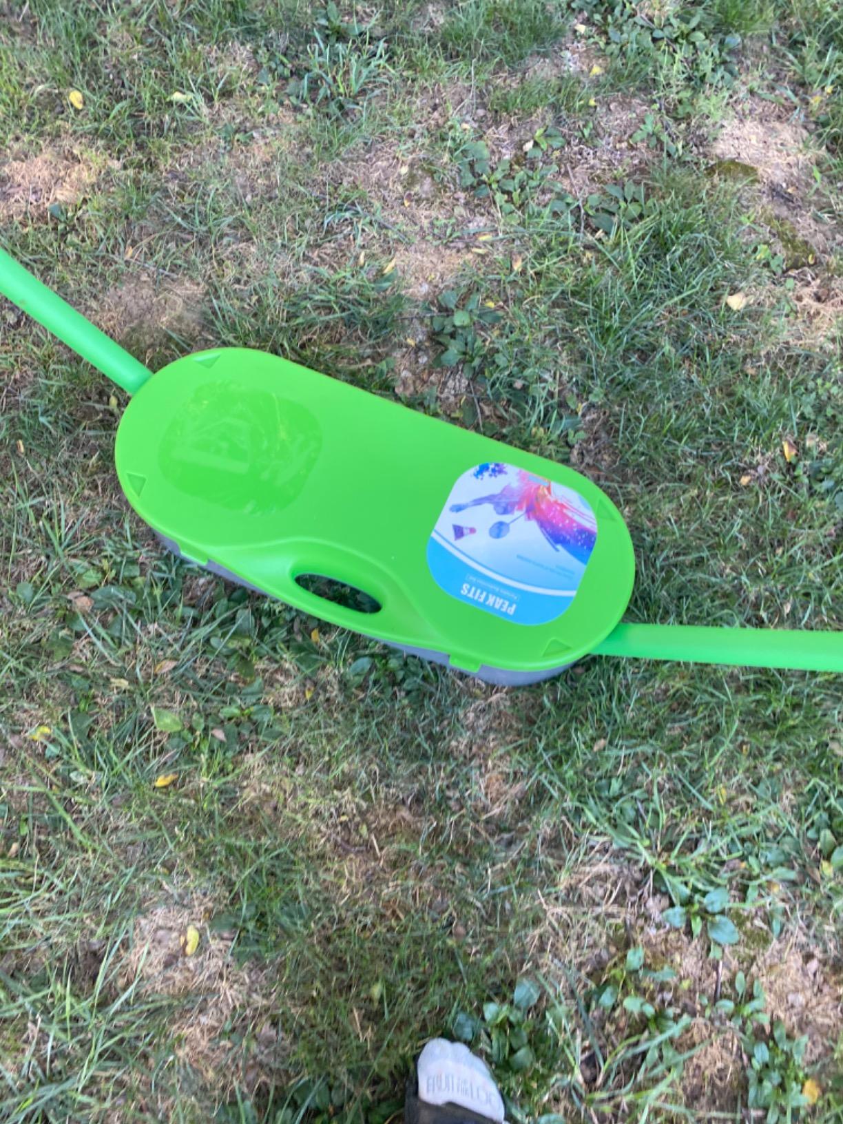 Portable Badminton Net Set, Folding Volleyball Badminton Net, 4 Professional Graphite Badminton Racket, 8 Racket Grip Tape, 4 Shuttlecocks, Family Game, Backyard Sports customer photo 2