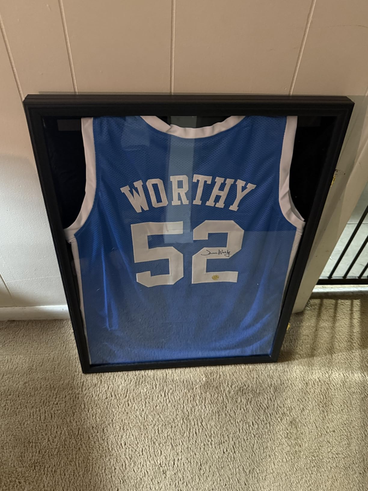 KCRasan Jersey Display Frame Case - Large Lockable Frames Shadow Box with UV Protection for Baseball Basketball Football Soccer Hockey Sport Shirt Matte Black Finish customer photo 2