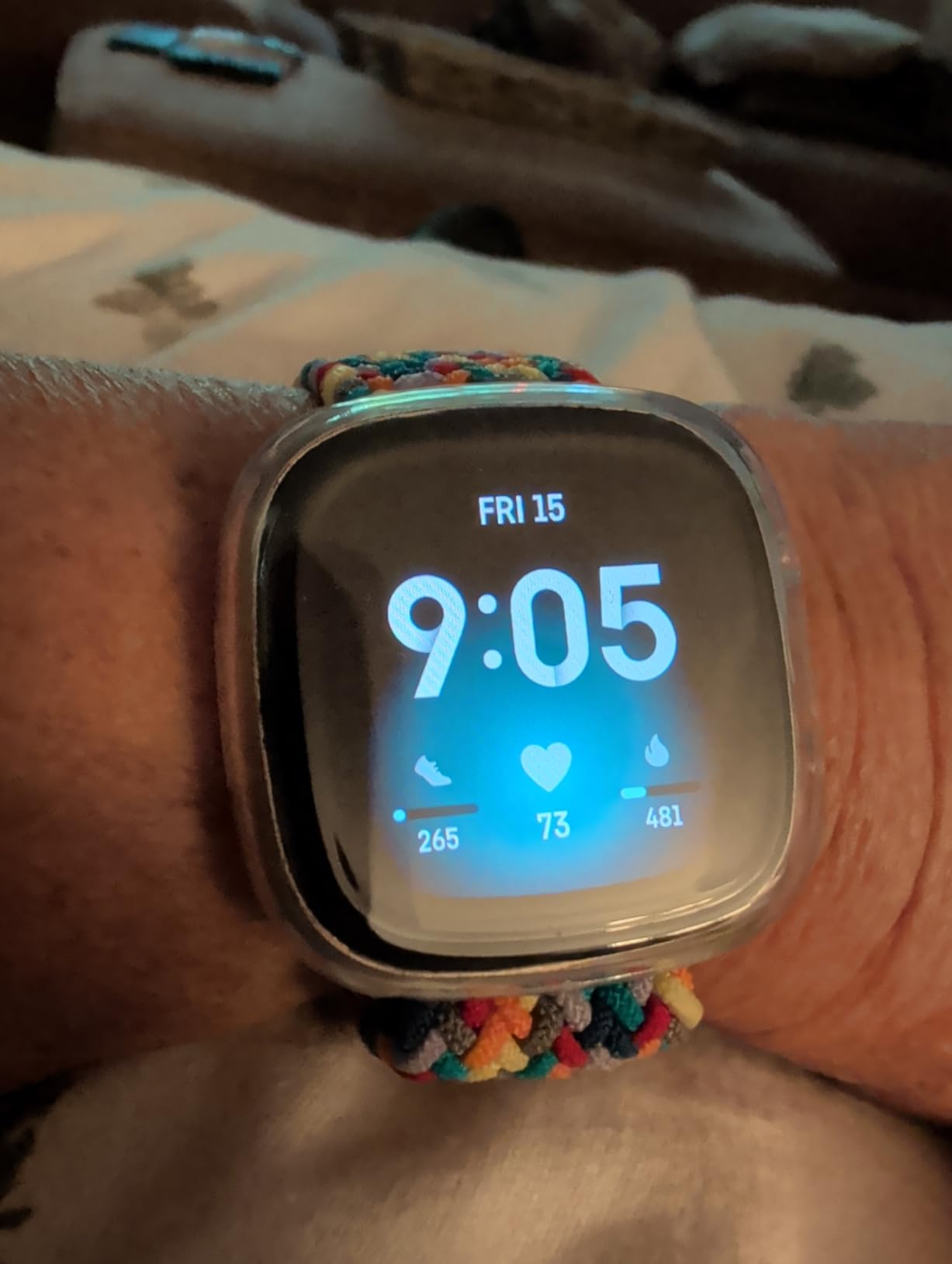 Fitbit Versa 3 Health & Fitness Smartwatch with GPS, 24/7 Heart Rate, Alexa Built-in, 6+ Days Battery, Midnight Blue/Gold customer photo 1