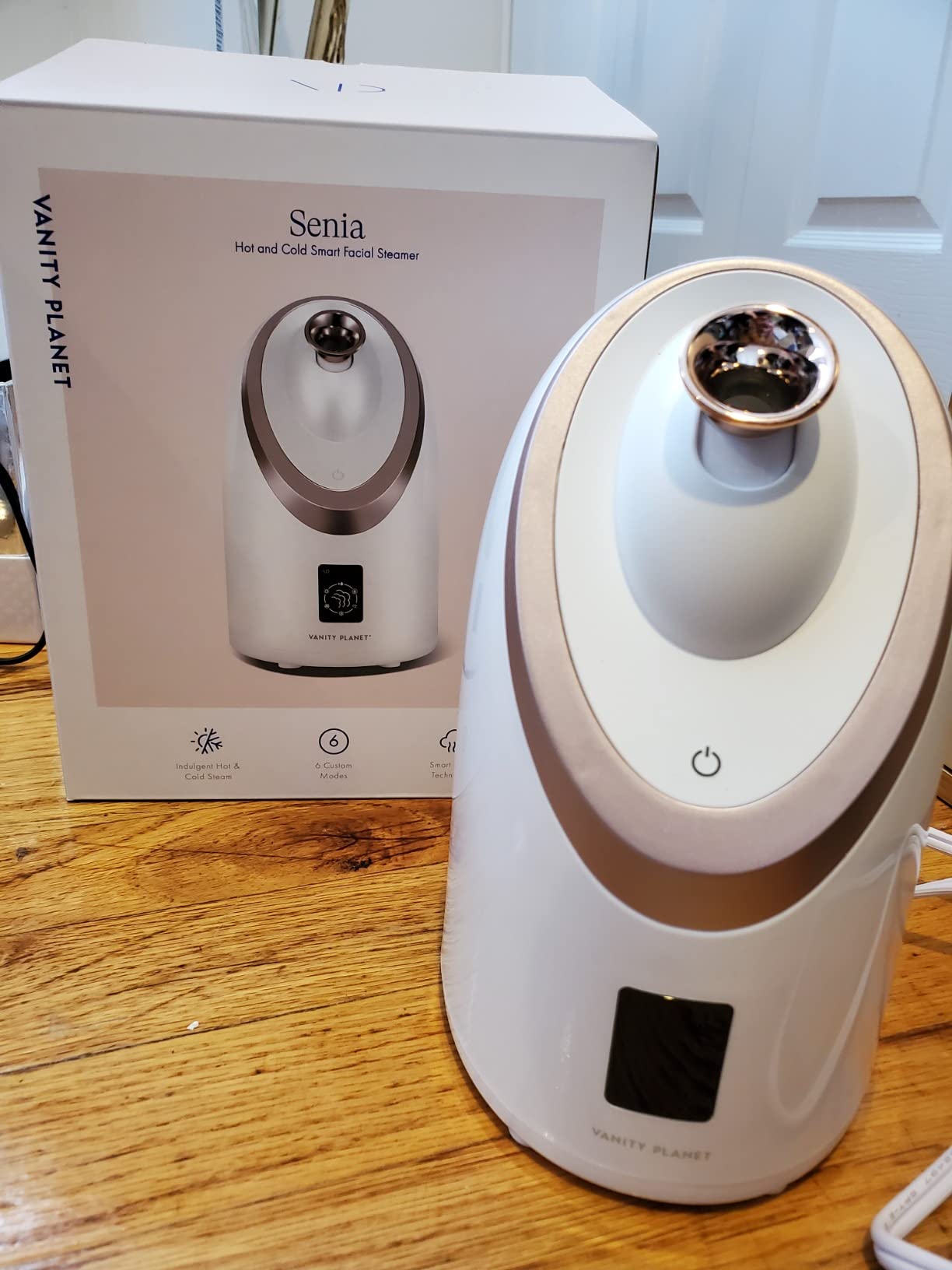 Vanity Planet Senia Hot and Cold Facial Steamer - Face Steamer for Facial Deep Cleaning, Aromatherapy, Detoxifying and Moisturizing - Steamer for Face with 6-Mode Smart Steam Technology customer photo 2