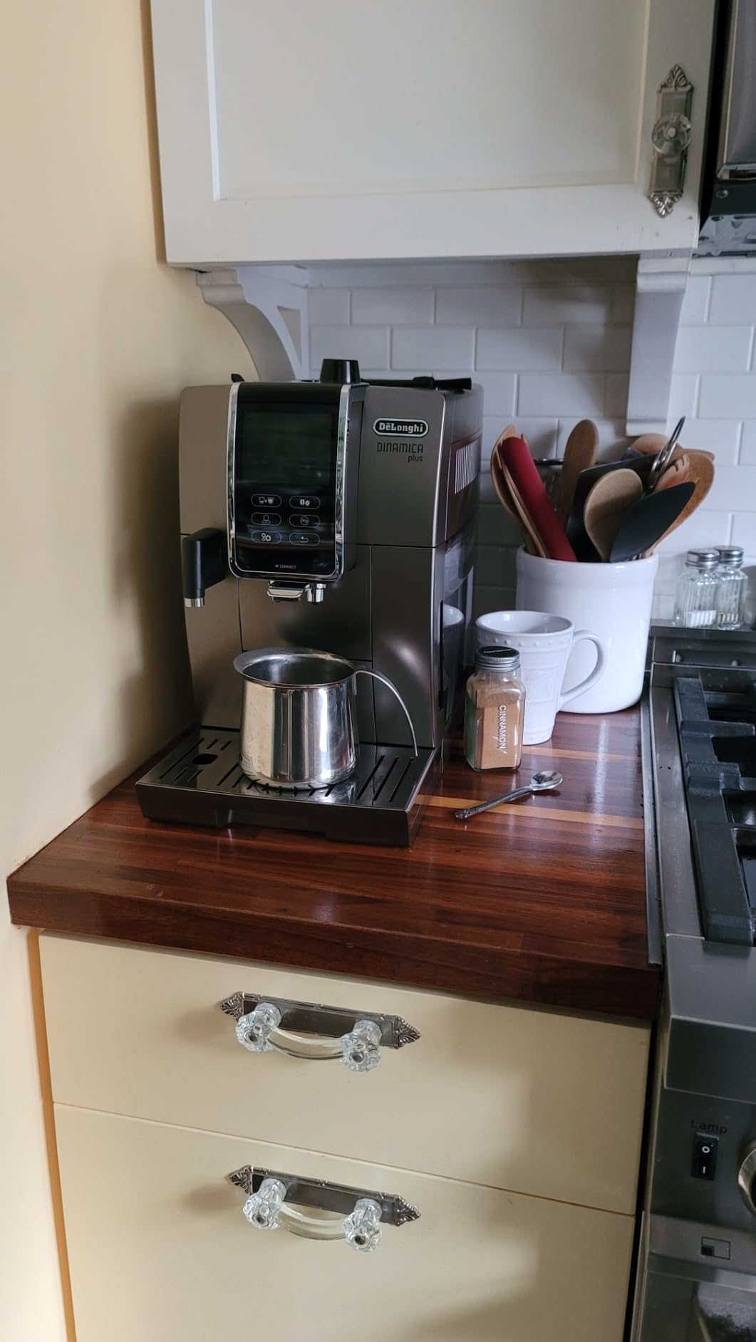 De'Longhi Dinamica LatteCrema Espresso Machine with Automatic Milk Frother for Latte, Cappuccino, Built-in Grinder, ECAM35075SI customer photo 2