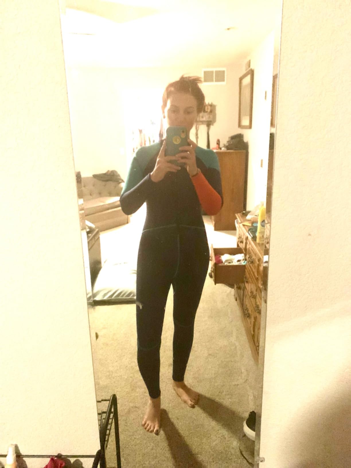 OMGear Wetsuit Men Women 3mm Neoprene Full Body UV Protection One Piece Long Sleeves Scuba Diving Suits Back Zipper customer photo 2