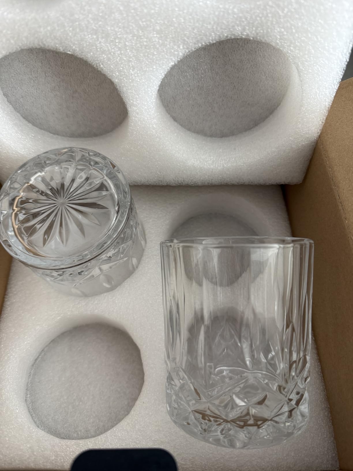 GLASKEY Whiskey Glasses Set of 4, Rock Glasses, 11 oz Lead-Free Crystal Bourbon Glass, Old Fashioned Glass for Bourbon, Cognac, Irish Whisky, Personalised Whisky Glass Gift Set for Men, Dad, Brother customer photo 1