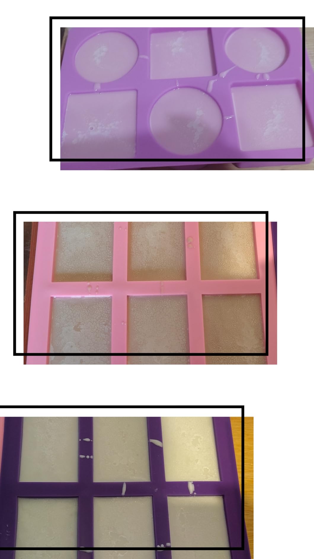Bangp 4 Pack Silicone Soap Molds,Rectangle Soap Mold,6 Cavities Silicone Molds for Craft Soap Making,Chocolate, Cake Molds,with 100pcs 3.5x5 inches Bags customer photo 2