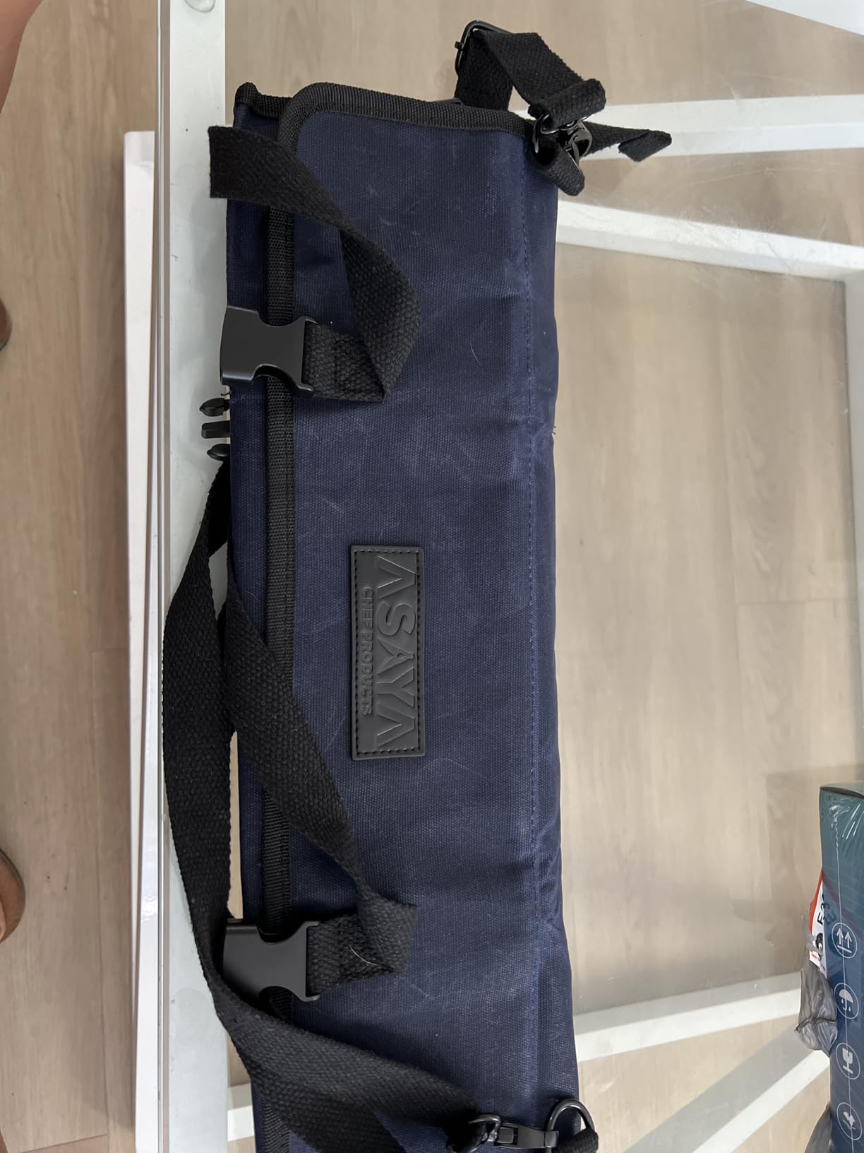 Asaya Waxed Canvas Chef Knife Roll Bag with 10 Slots and a Zipper Pocket - Professional Chef Knife Bag & Storage Case, with Shoulder Strap (Black) customer photo 1