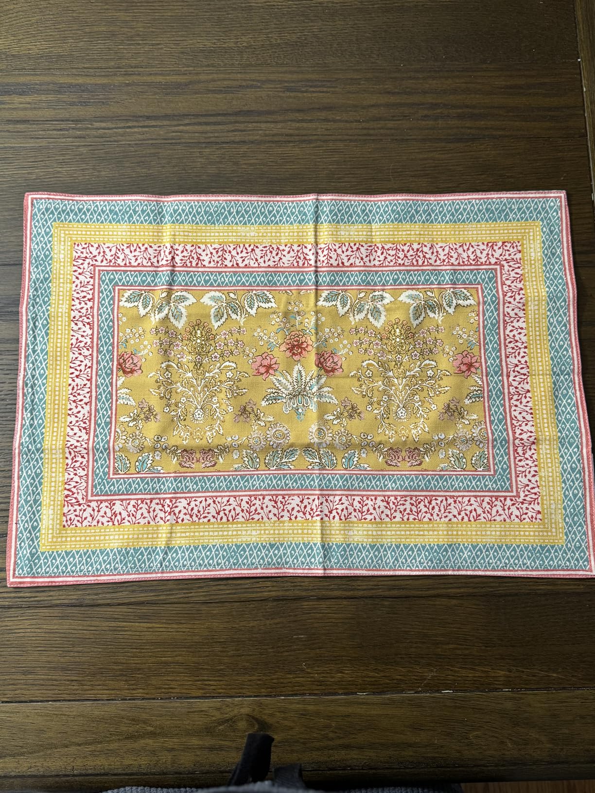 Maison d' Hermine Placemats Set of 4 100% Cotton Washable Cloth Place Mats Reusable Table Mats for Kitchen Dining Party Wedding Hotel Home Restaurant (Marquise, 13