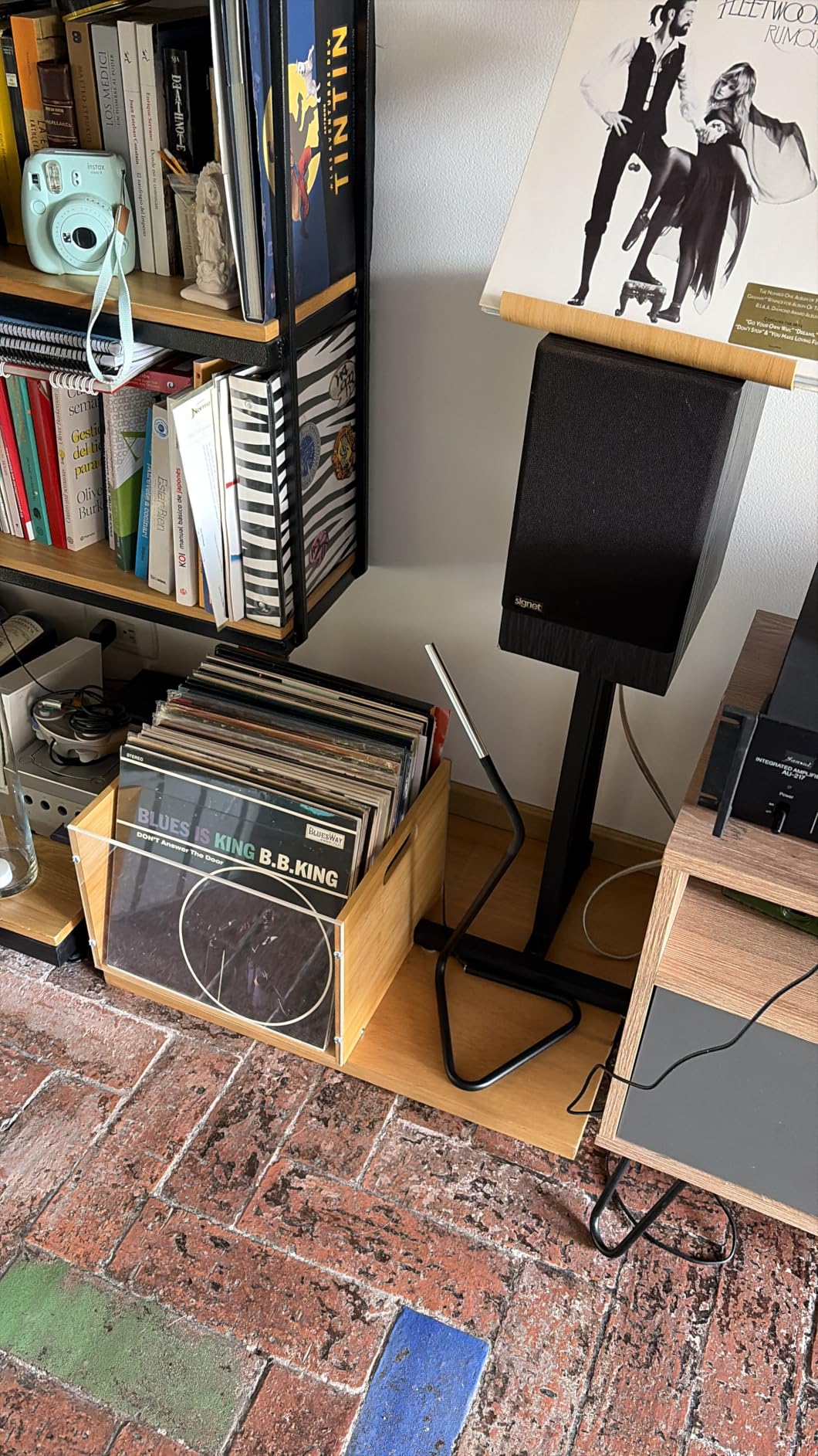 X-cosrack Vinyl Record Storage Crate, Visible Acrylic & Bamboo Vinyl Record Holder with Handle, Record Crates for Vinyl LP Album Magazine, Cube Box Storage and Organizer customer photo 2