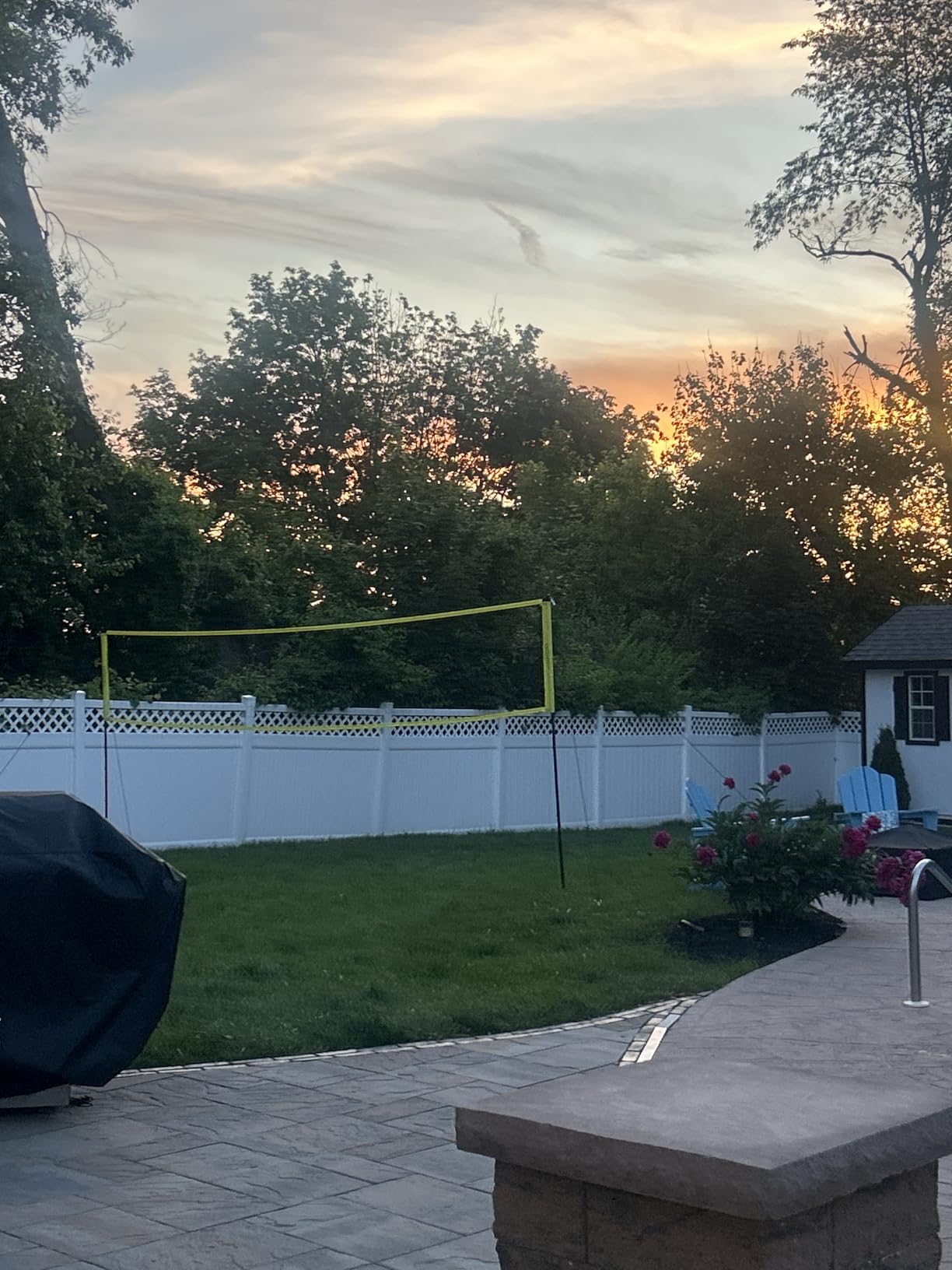 Outdoor Portable Volleyball Net System - Adjustable Height Poles Complete Set customer photo 2