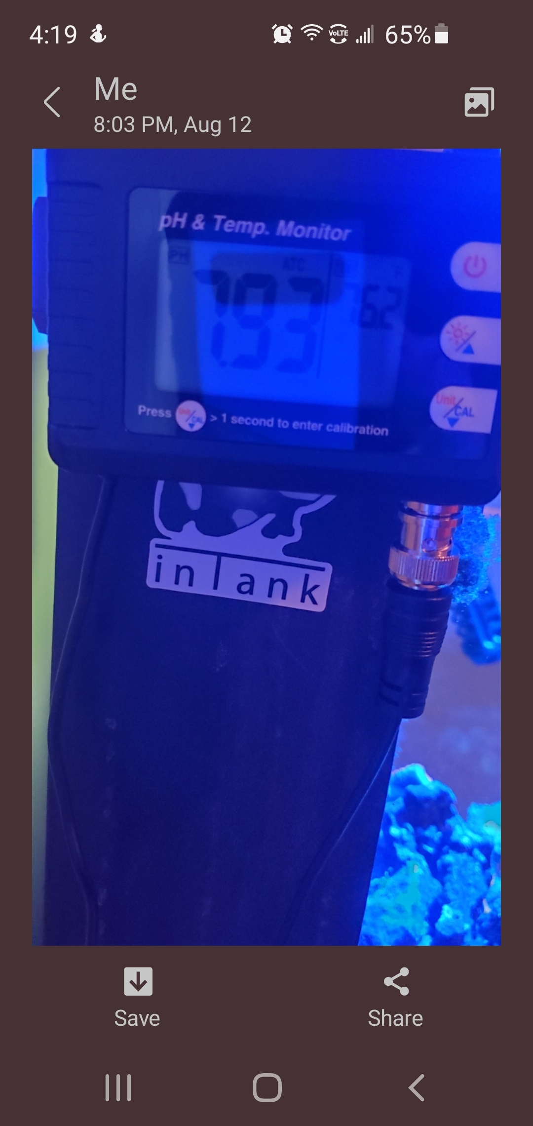 Digital Combo pH & Temperature Meter, Aquarium Thermometer pH Monitor with Automatic Calibration Function for Fish Tank Hydroponics Aquaculture Laboratory customer photo 1