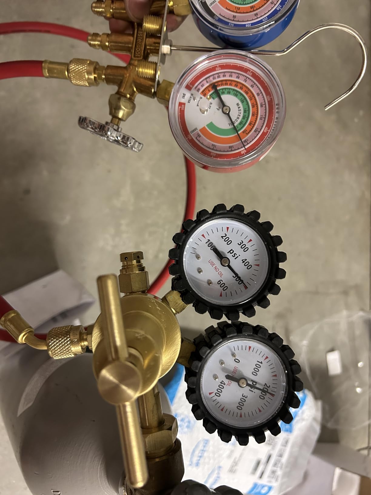 Nitrogen Regulator 0-600PSI CGA580 Inlet, 1/4-Inch Male Flare Outlet Connection,Heavy-Duty Handle,Self-reseating Relief Valve,Nitrogen Tank Regulator customer photo 2