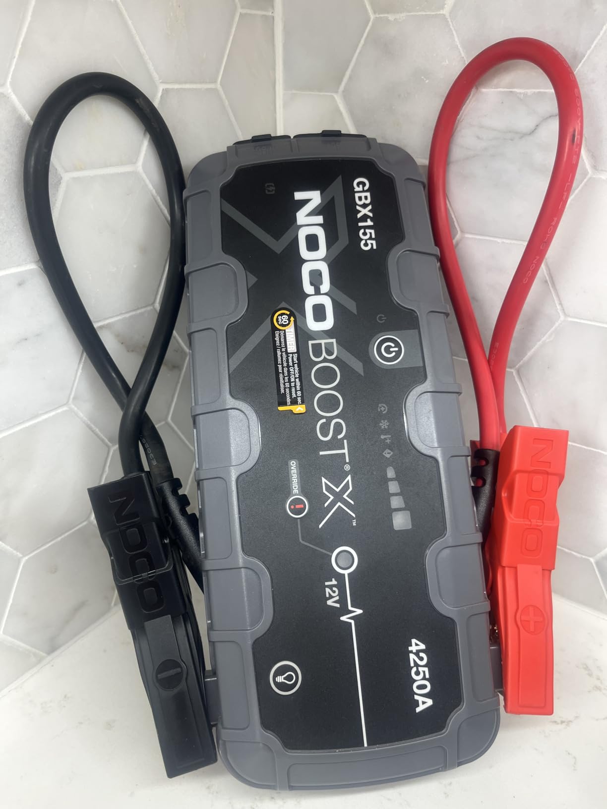 NOCO Boost X GBX155: 4250A UltraSafe Jump Starter - 12V Lithium Battery Booster Pack, Portable Jump Box, Power Bank & Jumper Cables - for 10.0L Gas and 8.0L Diesel Engines customer photo 2