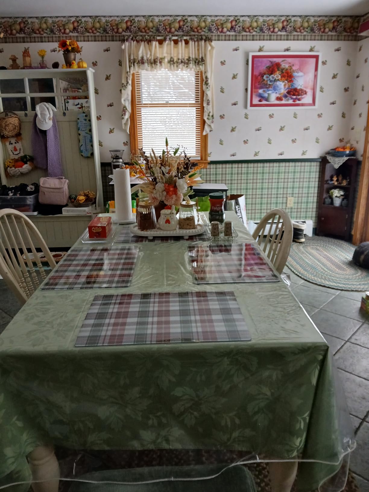 Romanstile Jacquard Rectangle Tablecloth - Waterproof Damask Floral Pattern Decorative Table Cloths Heavy Weight Fabric Table Covers for Dinner/Parties/Outdoor - 60 x 120 Inch, White customer photo 2
