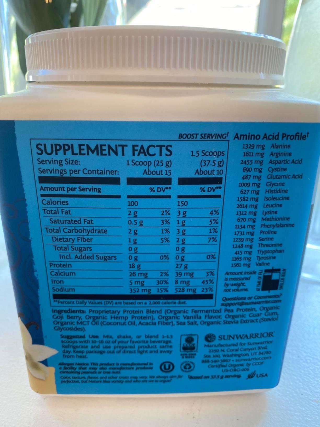 Organic Plant Based Protein Powder, Vegan Organic Protein Powder Vanilla with BCAA Amino Acids & Hemp Seed Pea Blend, 32 Servings customer photo 2