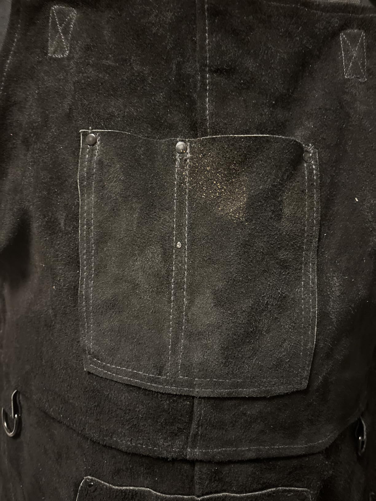 LeaSeek Leather Welding Apron,Heat & Flame-Resistant Heavy Duty Work Apron with 6 Pockets,Woodworking Shop Apron customer photo 1