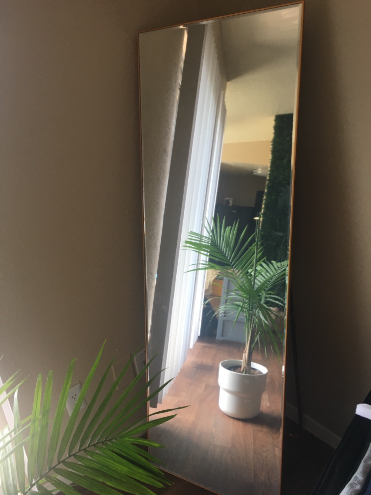 Best Choice Products Large 65x22in Full Length Mirror, Rectangular Hanging & Leaning Floor Mirror for Bedroom, Living Room, Vertical, Horizontal w/High Clarity, Beveled Edges, Anti-Blast Film - Black customer photo 2