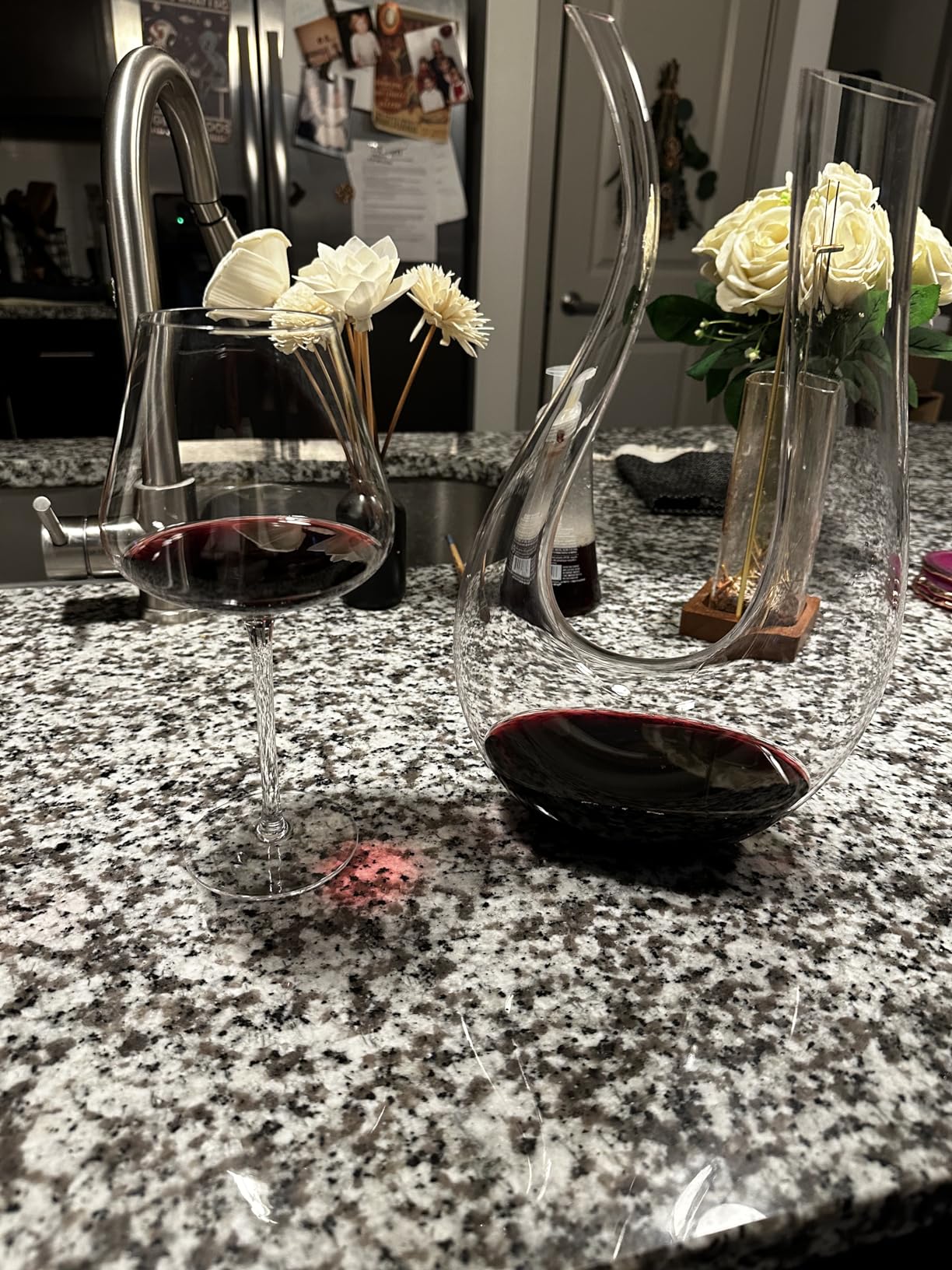 BACLIFE Hand Blown Red Wine Glasses Set of 4 - 23 oz Burgundy Wine Glasses With Long Stem - Large Premium Crystal Wine Glass customer photo 2