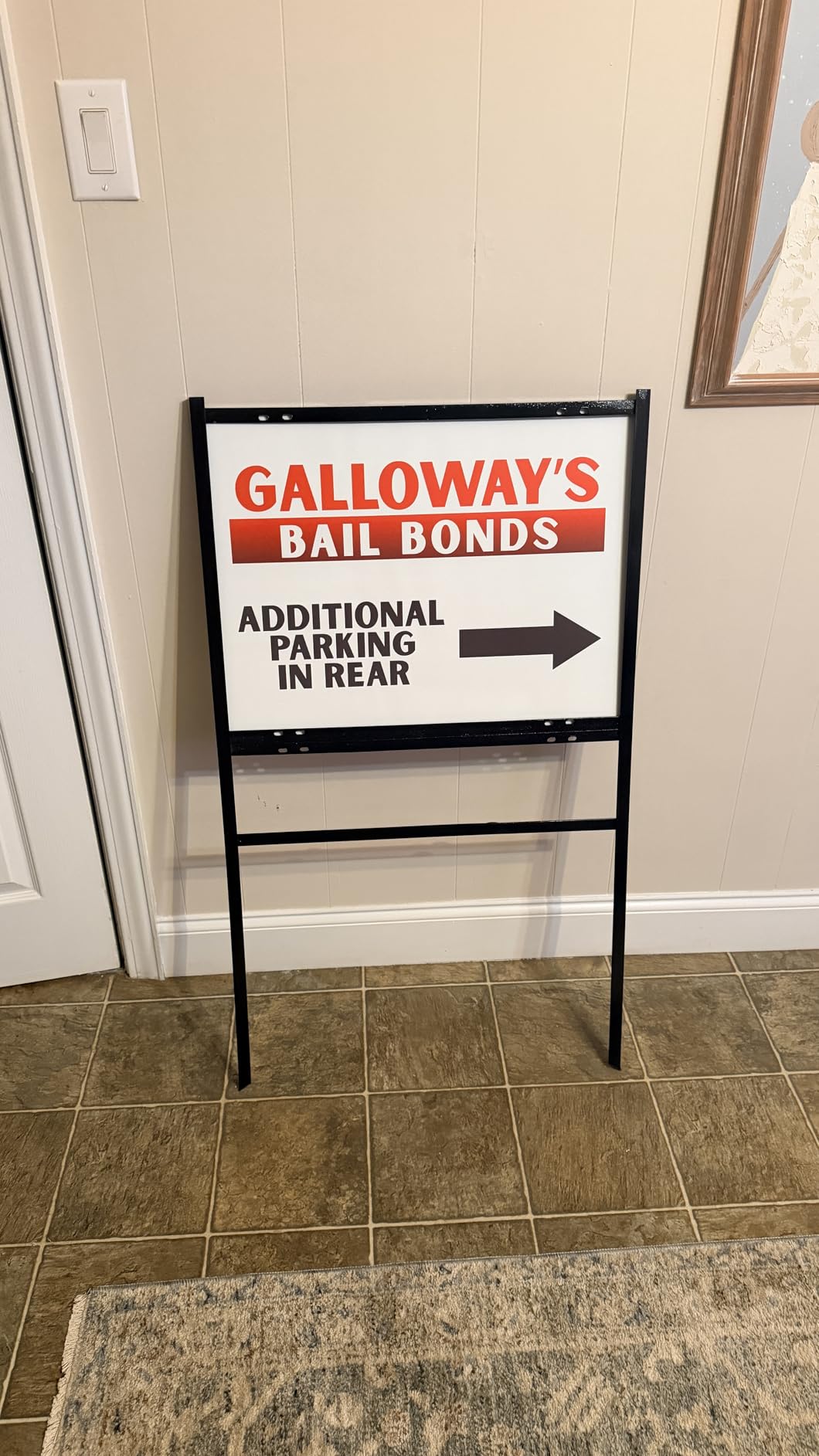 Generic, Real Estate Yard Sign Metal H-Frame, 18 x 24 Slide-in with Rider, Black (Pack of 1) customer photo 1