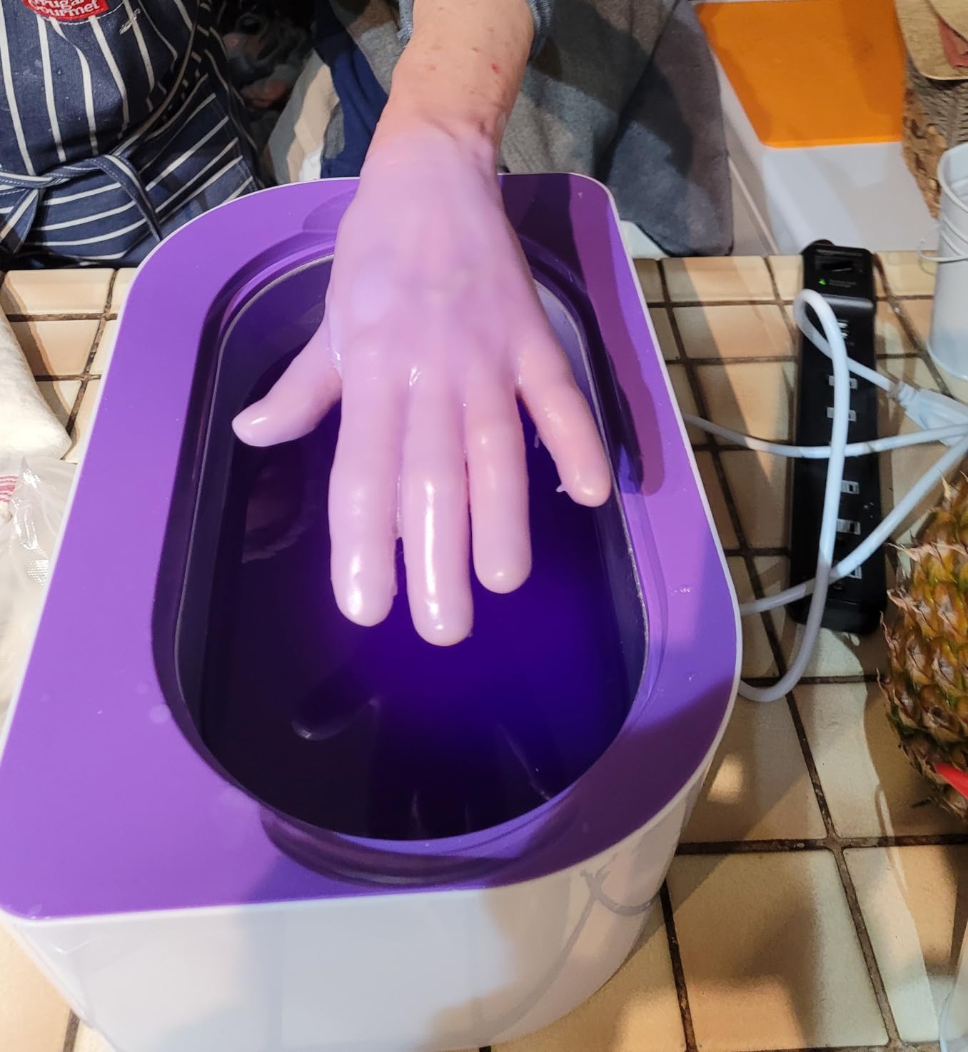 ELLA BELLA Paraffin Wax Machine for Hand & Feet - Complete Kit with Wax Refills, Mitts & Booties - Home Paraffin Wax Bath customer photo 2