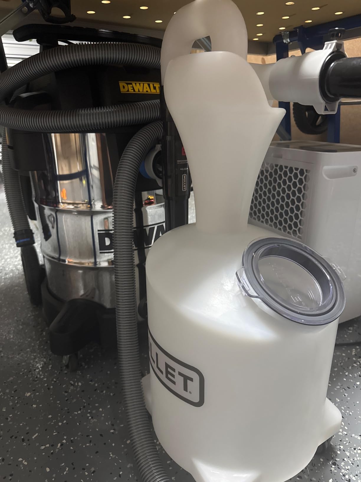 Mullet Cyclone Dust Collector, High-Speed Separator for Shop Vac | Reduce Clogged Filters, Cut-to-Fit PVC Fits Any Shop Vac, Separates Fine Dust & Heavy Debris customer photo 1