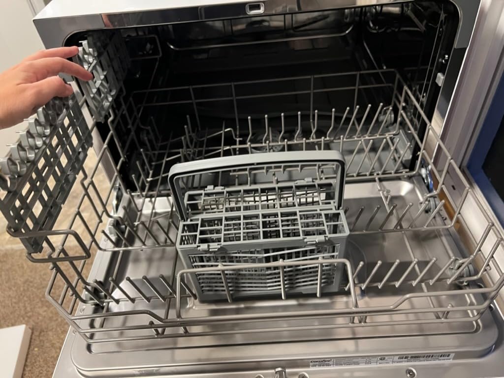 COMFEE Portable Mini Dishwasher, Energy Star, Countertop, 6 Place Settings, with 8 Washing Programs, Speed, Baby-Care, ECO & Glass, Dish Washer for Dorm, RV & Apartment, White customer photo 1
