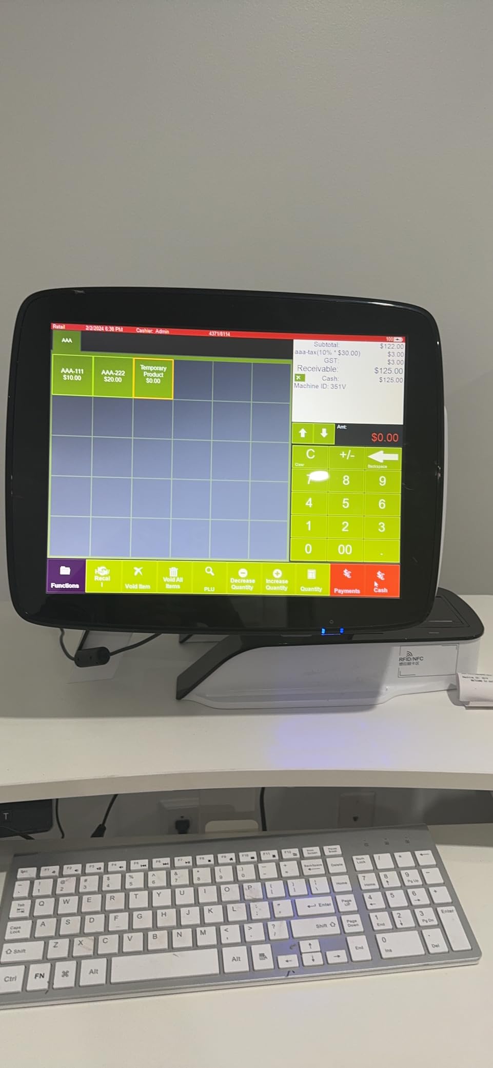 MEETSUN POS Cash Register 15'' Touch Screen Windows PC with Built-in 2 1/4'' Thermal Receipt Printer for Retail Businesses SET03 customer photo 1