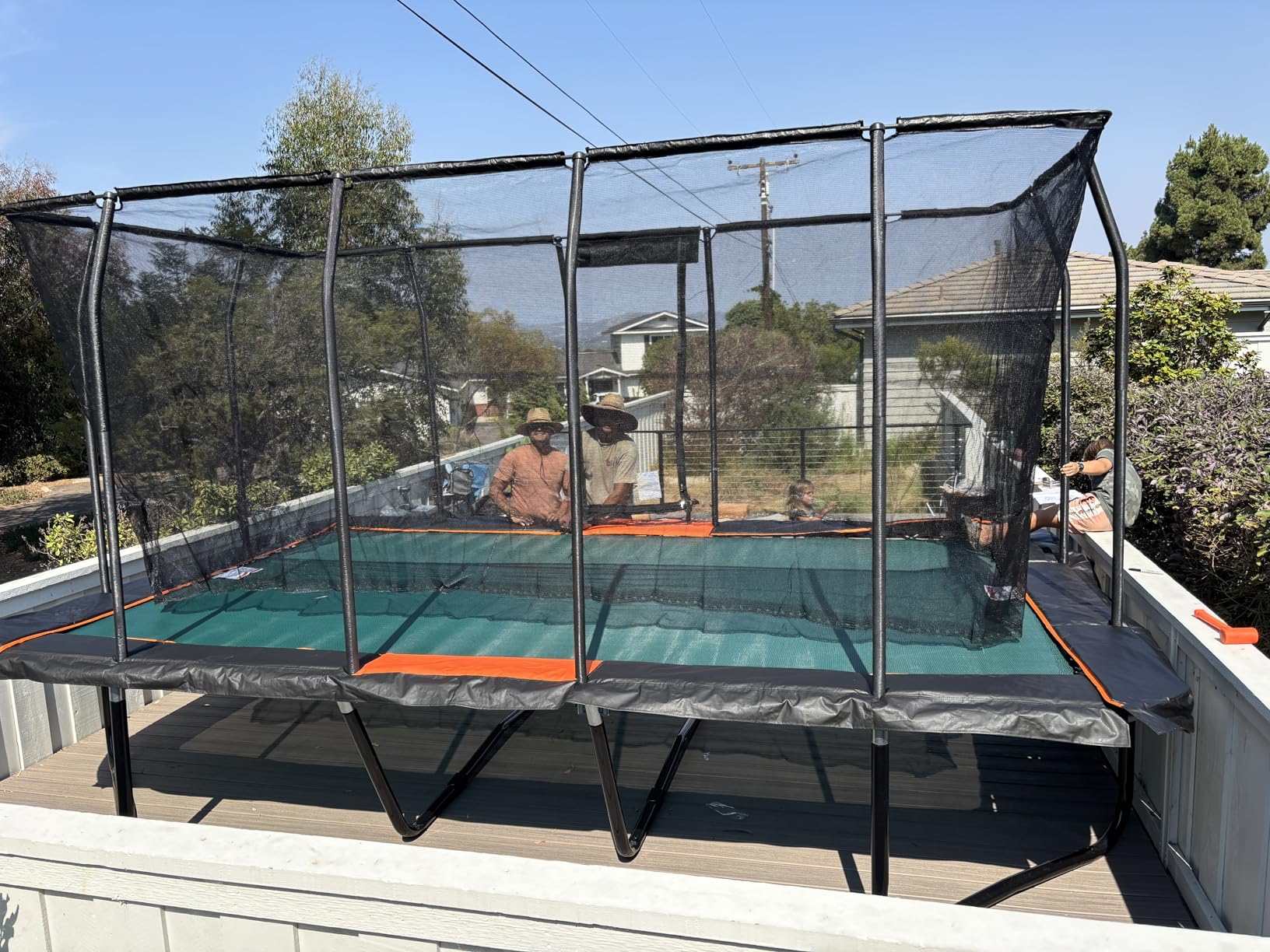 JumpKing Rectangle Trampoline Outdoor with Enclosure, Ladder, and Net, Large Recreational Trampoline for Kids and Adults, ASTM Compliant, Heavy Duty, Weather-Resistant, 1200LBS Capacity customer photo 1