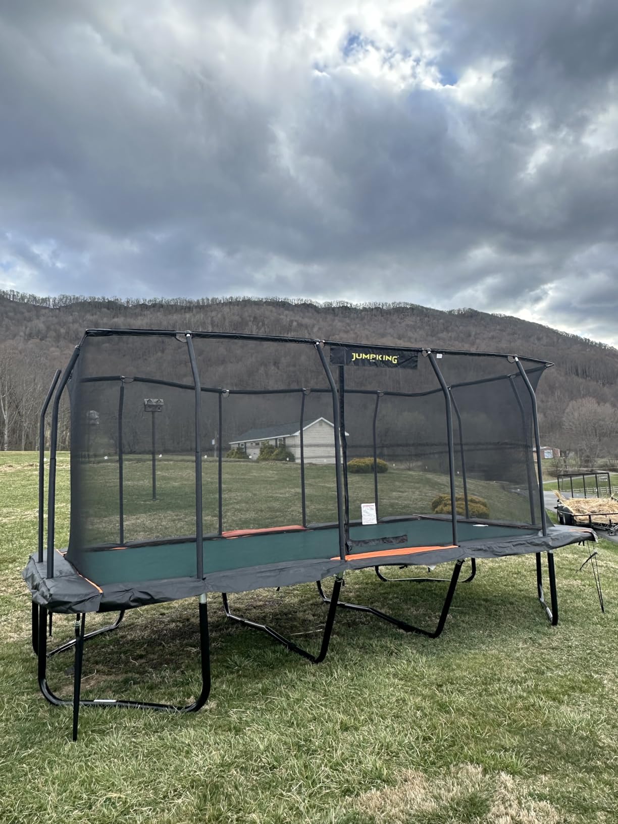 JumpKing Rectangle Trampoline Outdoor with Enclosure, Ladder, and Net, Large Recreational Trampoline for Kids and Adults, ASTM Compliant, Heavy Duty, Weather-Resistant, 1200LBS Capacity customer photo 2