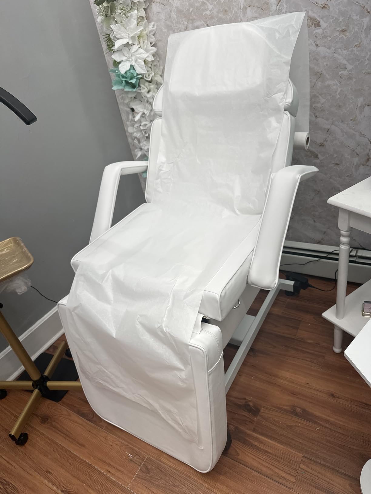 OmySalon Fully Electric Salon Facial Bed Chair, Multi-Purpose Massage Tattoo Lash Waxing Table, Height Backrest Footrest Adjustable, for Beauty Barber Spa, Black customer photo 1