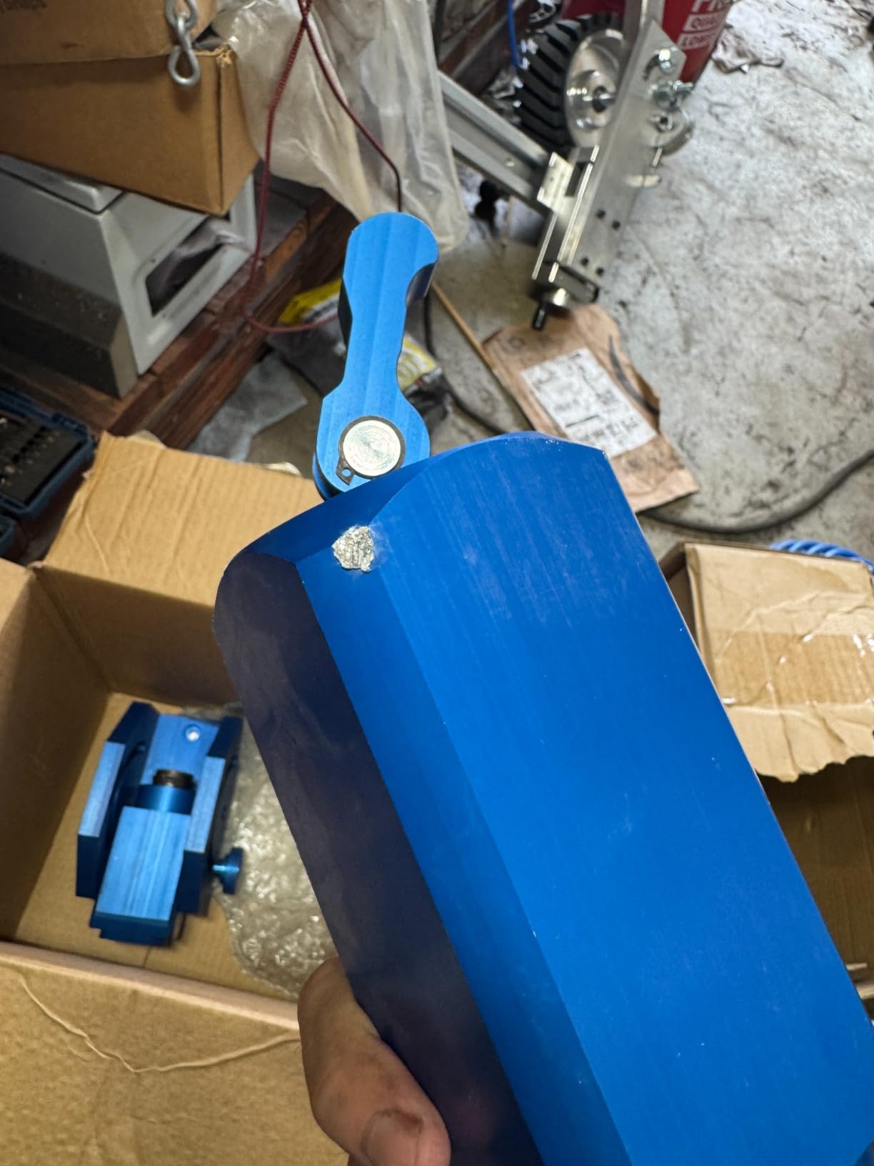 Sunluway-Three-Axis Blade Light Duty Workshop Knife Vise Tool, with 360-degree Swivel Base for Home or Industrial Craftsmen (Blue) customer photo 2