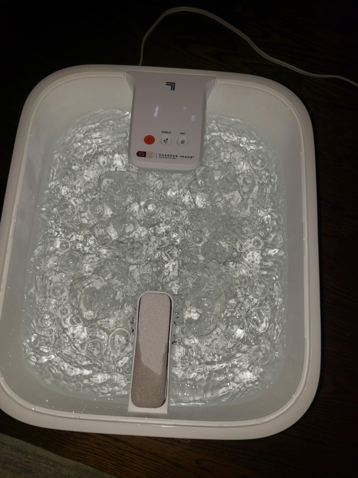 Sharper Image Spahaven Heated Foot Bath - Bubble Jets, Massage Rollers, 105°F, Pumice Stone Callus Remover | XL Foot Soaking Tub | Feet Scrubber | Home Pedicure Foot Spa | Womens Relief & Relaxation Gift customer photo 2