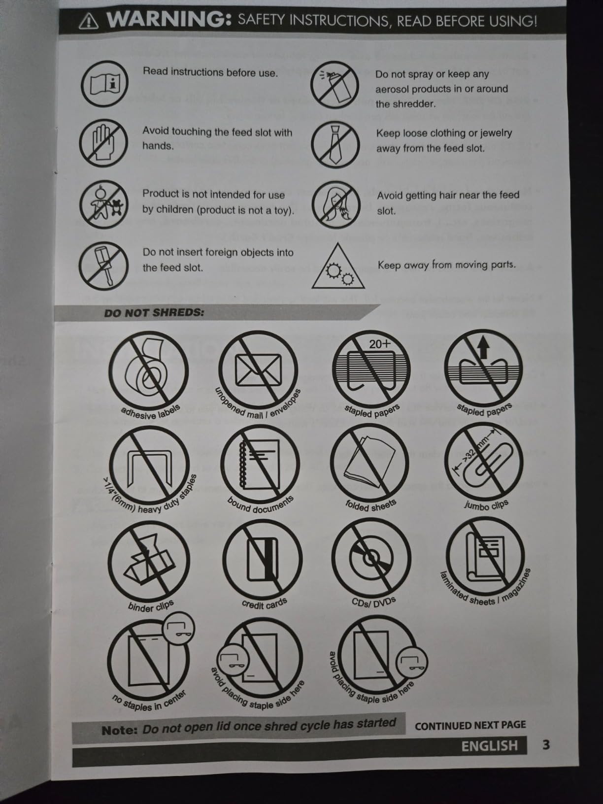 Aurora Commercial Grade 200-Sheet Auto Feed High Security Micro-Cut Paper Shredder / 60 Minutes / Security Level P-5 customer photo 1