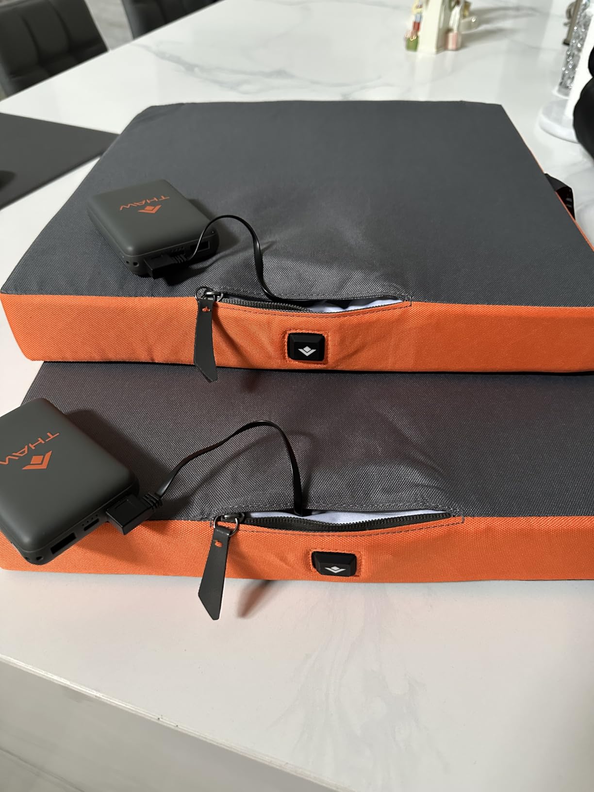 THAW Rechargeable Heated Seat Pad | Portable Design, 2 Inch Foam Padding, Heat Retaining Insulation, Stain and Water-Resistant, Stadium Seating customer photo 1