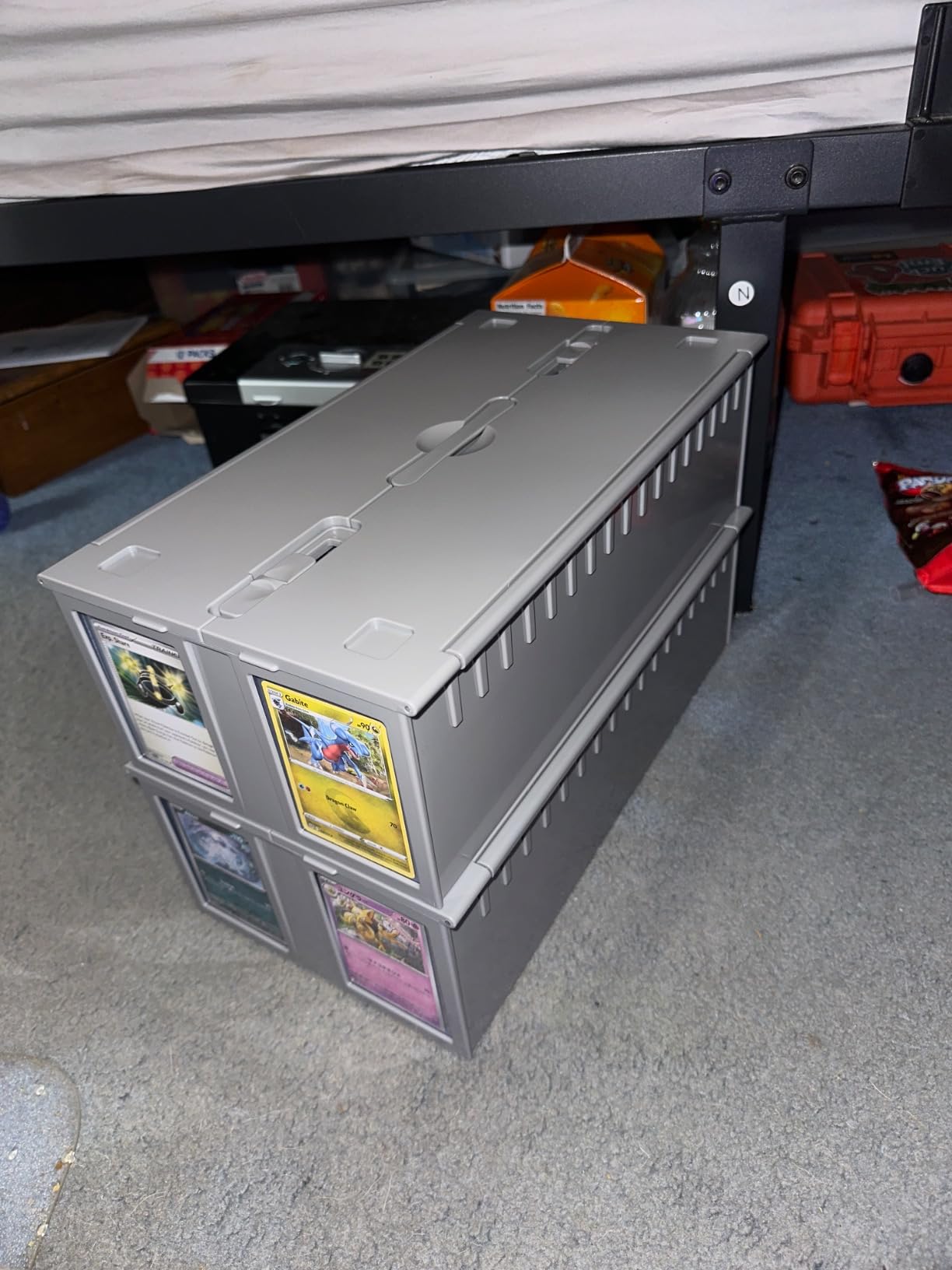 BCW Collectible Card Bin - (Single, Gray) | Holds up to 1600 Cards | Plastic Storage Box for Pokémon, MTG & Sports Cards customer photo 2