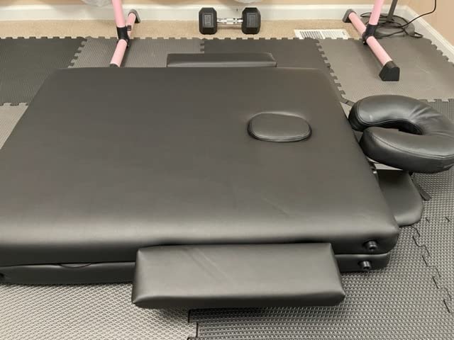 KCC Memory Foam Massage Table Premium Portable Foldable Massage Bed Height Adjustable, 84 Inches Long 28 Inchs Wide Home Salon Spa Bed Tattoo Table with Accessories & Carrying Case, Easy Set Up customer photo 2