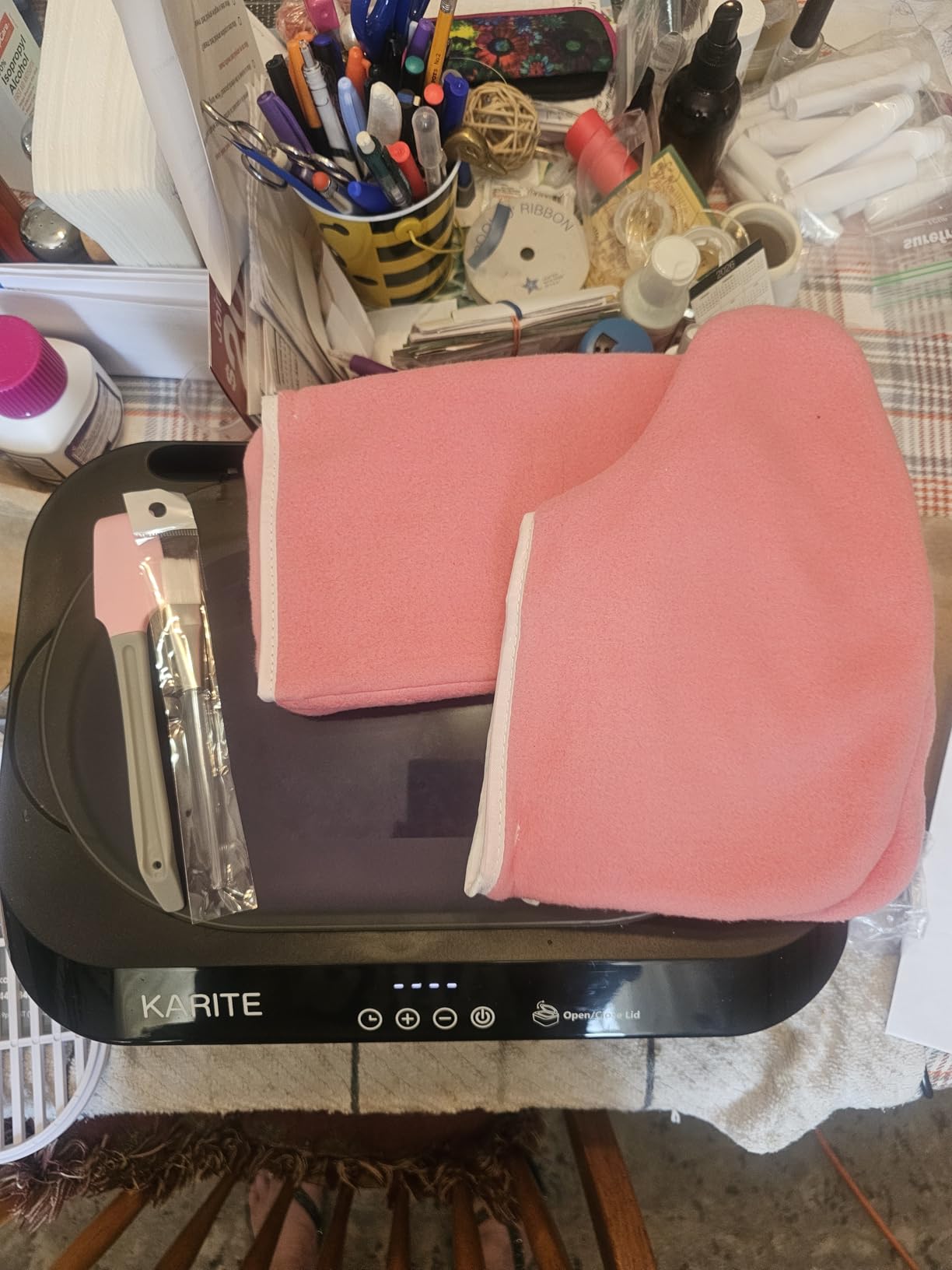 KARITE Paraffin Wax Machine for Hands and Feet with Auto Open Lid, Paraffin Bath, 20Min Fast Wax Meltdown, Precision Temperature Control, 4500ml Paraffin Warmer with 8Pack Refills customer photo 1