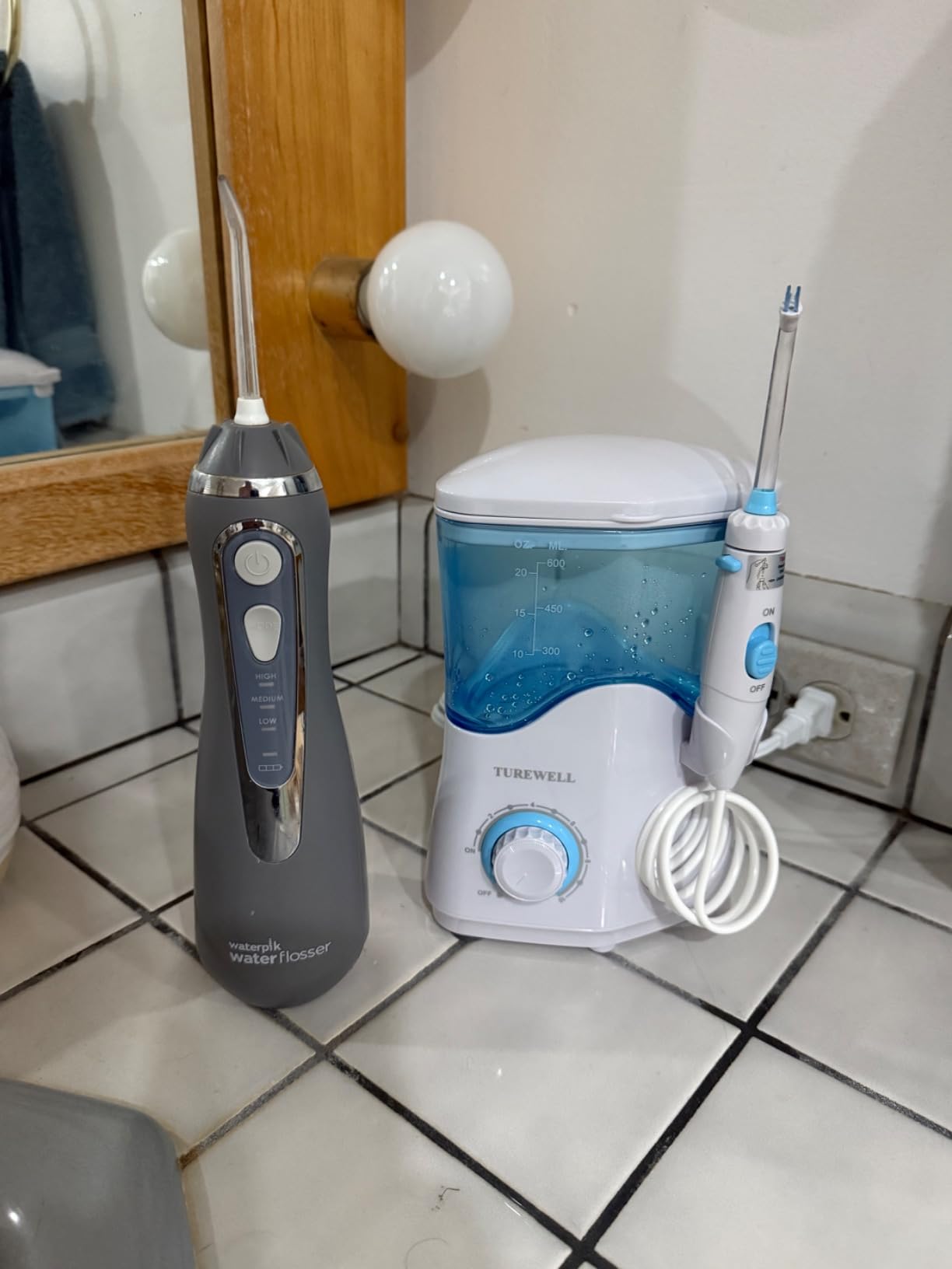 TUREWELL FC162 Water Dental Flosser for Teeth/Braces, 10 Pressure Levels, 8 Water Jet Tips for Family, 600ML Electric Water Dental Oral Irrigator for Teeth-Clean (White) customer photo 2
