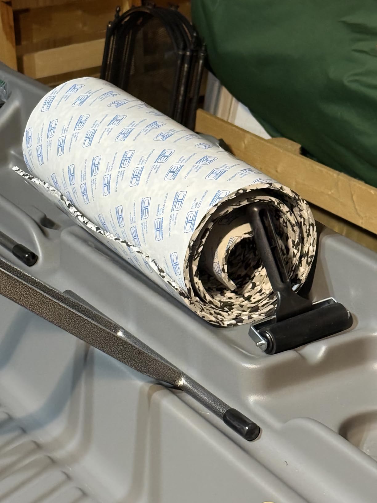 KXKZREN Rubber Roller for Flooring Installation 4 inch Rubber Brayer Glue Roller for Boat Flooring Install Printmaking Painting Stamping Wallpaper Gluing Application customer photo 1