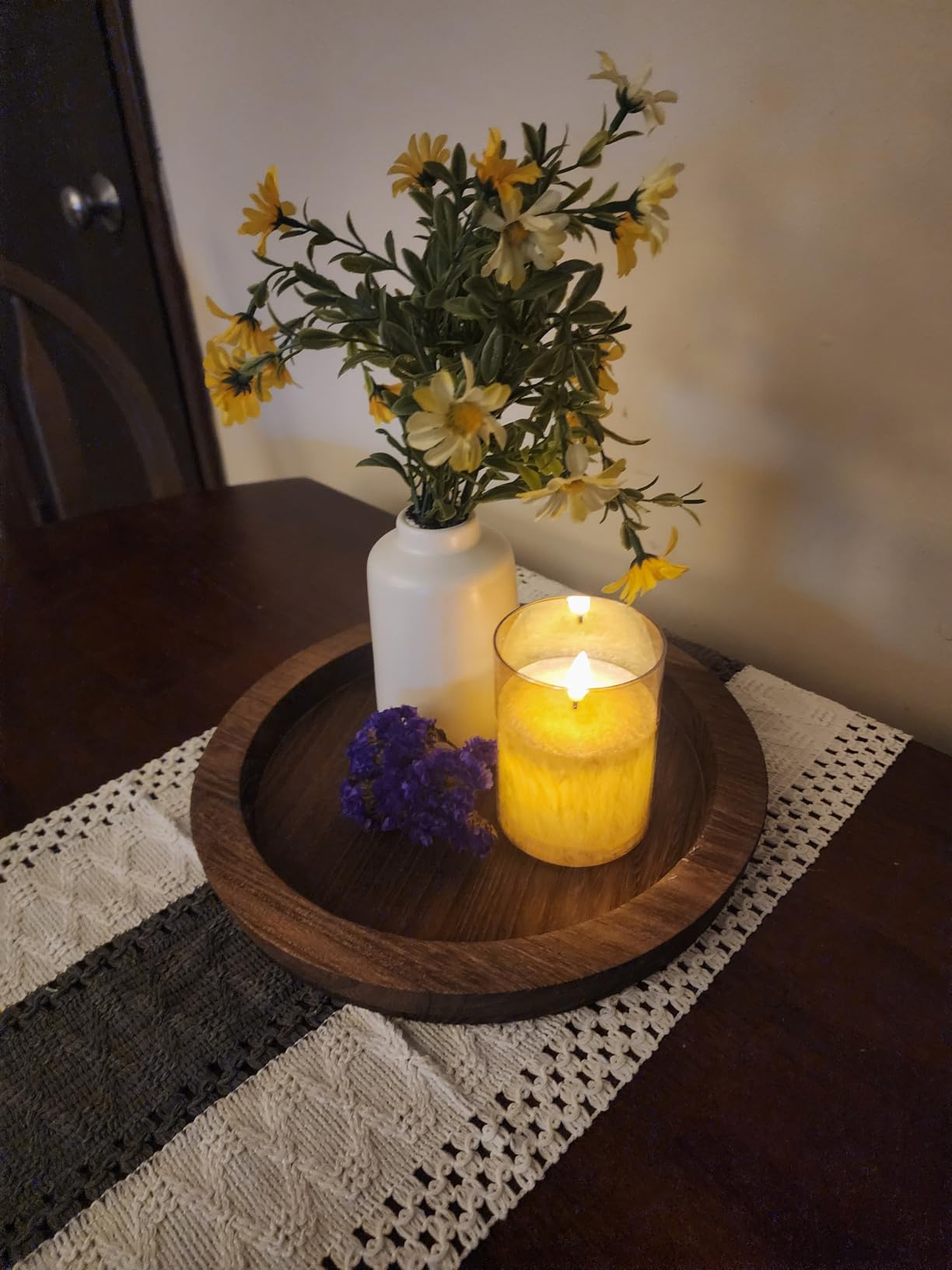 FEXIA Boho Table Runner for Home Decor with Tassels 72 Inches Farmhouse Long Rustic Macrame Burlap Table Decoration (12x72 Inches) customer photo 1