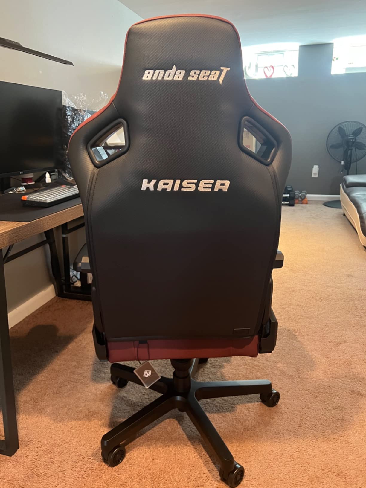 Anda Seat Kaiser 3 Large Gaming Chair for Adults - Ergonomic Maroon PVC Leather Gaming Seat with Lumbar Support, Comfortable Office Chair with Neck Support - Heavy Duty Wide Computer Seat customer photo 2