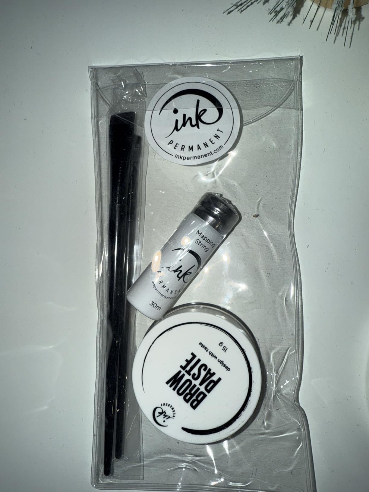 Brow Mapping Kit with White Brow Paste [Large 15g Bottle] White Brow Mapping String [30 m ] and 2 Eyebrow Brush Set for Microblading Supplies, PMU Supplies and Brow Brush Microblading Kit; Brow brush customer photo 1